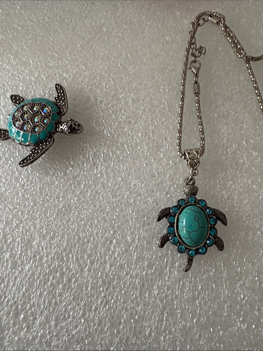 Turquoise Turtle Pendant Necklace - Women's  request one